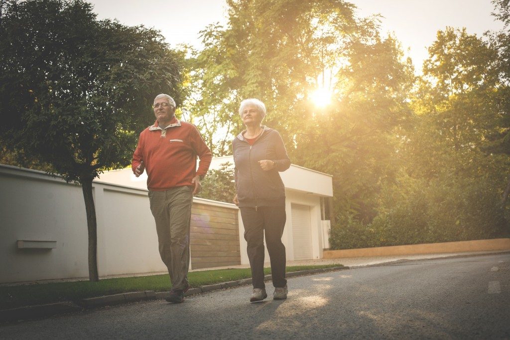 seniors jogging