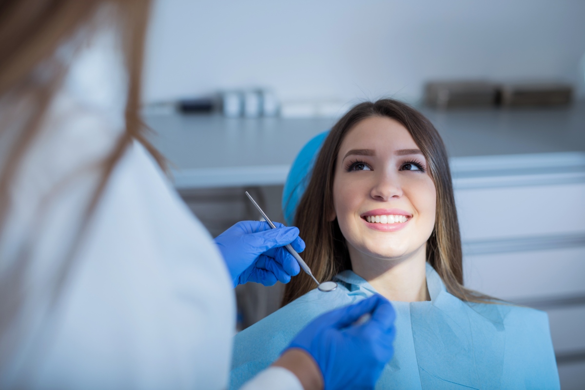 woman with a dentist